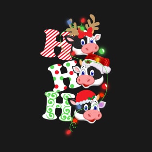 Ho Ho Ho Funny Christmas For Cow Lovers T-Shirt