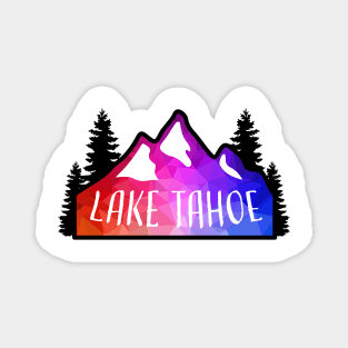 Geometric Colorful Mountain Lake Tahoe Magnet