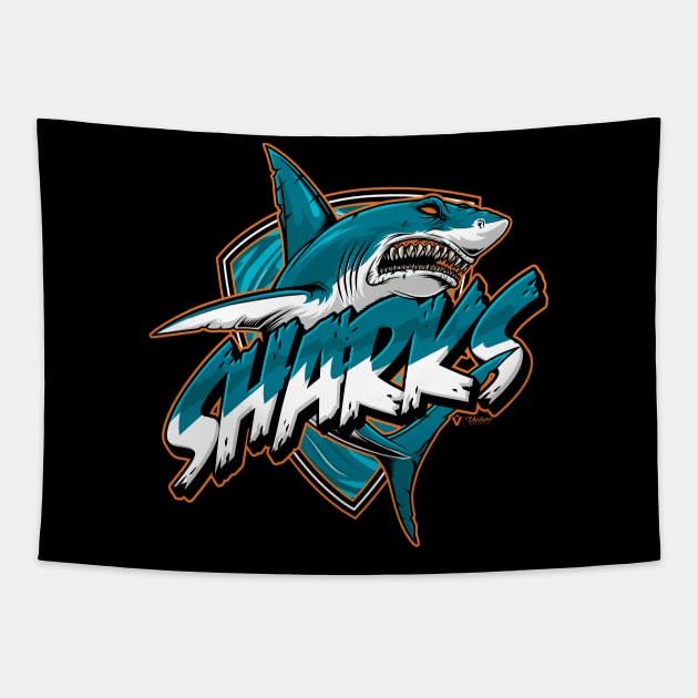 The Sharks Tapestry by vecturo