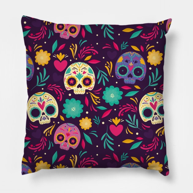 Day of the dead Pillow by chicledechoclo