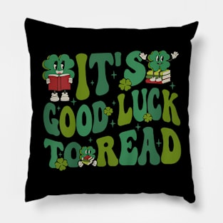 Luck To Read St Patricks Day Librarian Book Pillow