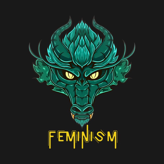 Feminism Dragon by AbrasiveApparel