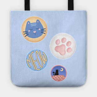 Cat paw meow pins Tote