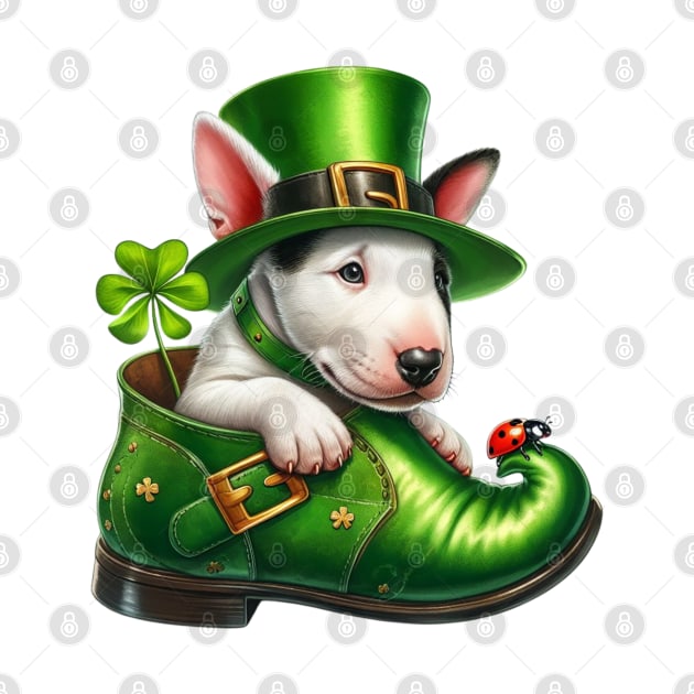 Bull Terrier Dog Shoes For Patricks Day by Chromatic Fusion Studio