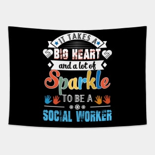 It Takes A Big Heart And A Lot Of Sparkle To Be A Social Worker Tapestry