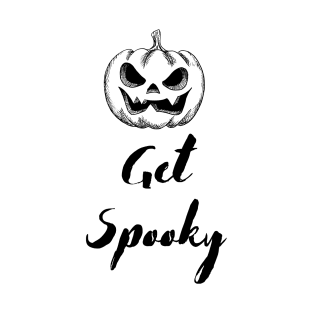 Get Spooky Pumpkin Black Print T-Shirt