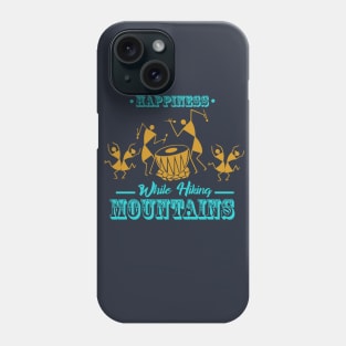 warli art - happiness while hiking mountains Phone Case