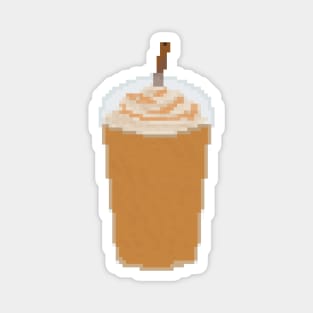 Iced frappe with caramel pixel art Magnet