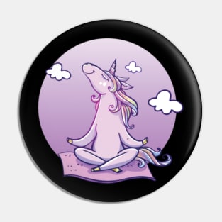 unicorn yoga meditation gift shirt Pin