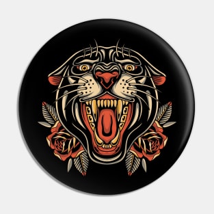 Traditional tattoo panther Pin
