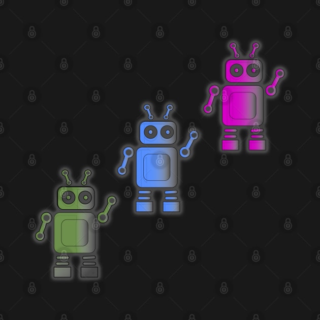 Colorful Robots by Hedgie Designs