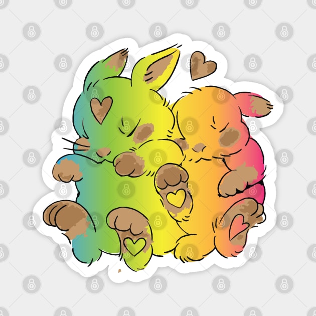 cute kawaii bunny funny bunny Magnet by lazykitty