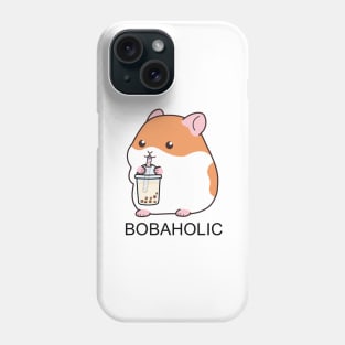 Squishy Bobaholic Hamster Loves Boba Phone Case