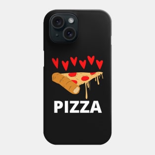 Pizza slice with red hearts gifts for pizza lovers Phone Case