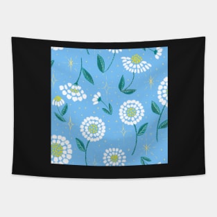 Blue Daisy dreams Tapestry