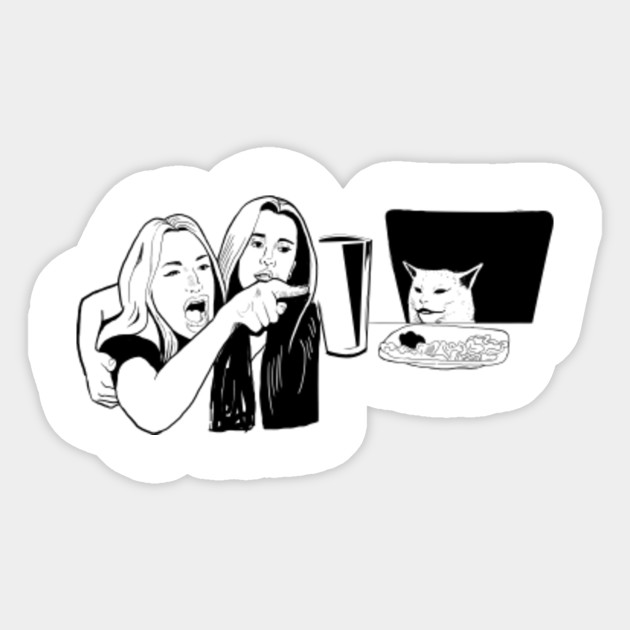 Woman Yelling At A Cat Black And White Woman Yelling At A Cat