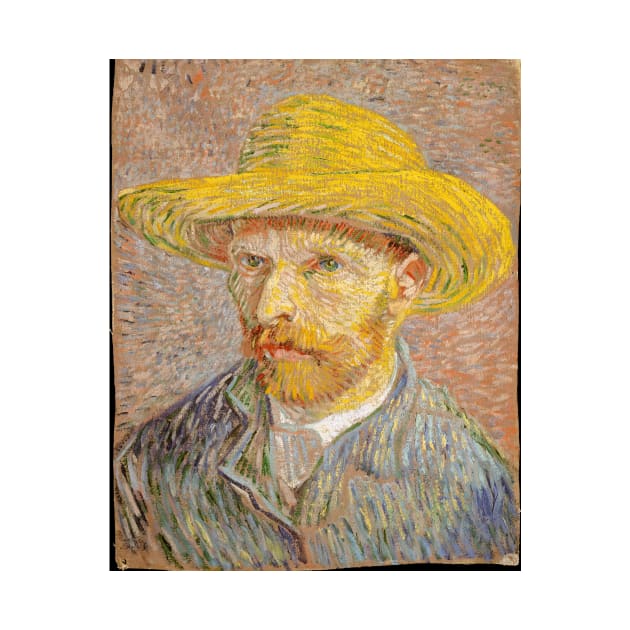 Self-Portrait with a Straw Hat (obverse: The Potato Peeler) by VincentvanGogh