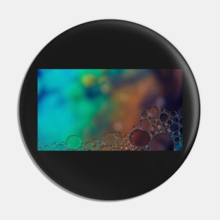 Colorful blurry background, ornament made of soft clear bubbles Pin