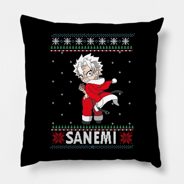 SANEMI Ugly Christmas Pillow by Planet of Tees