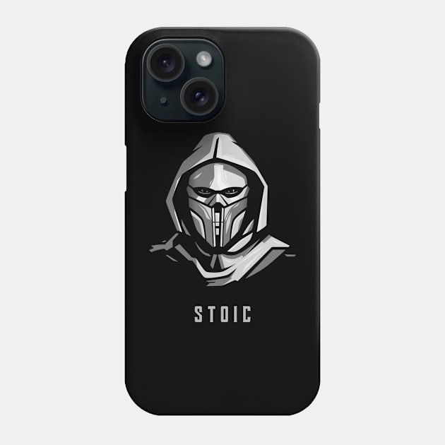 Faceless Shadow Stoic Halloween Artwork Phone Case by Carroll MB Designs
