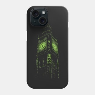 Minimalist Lime Green London Big Ben Phone Case