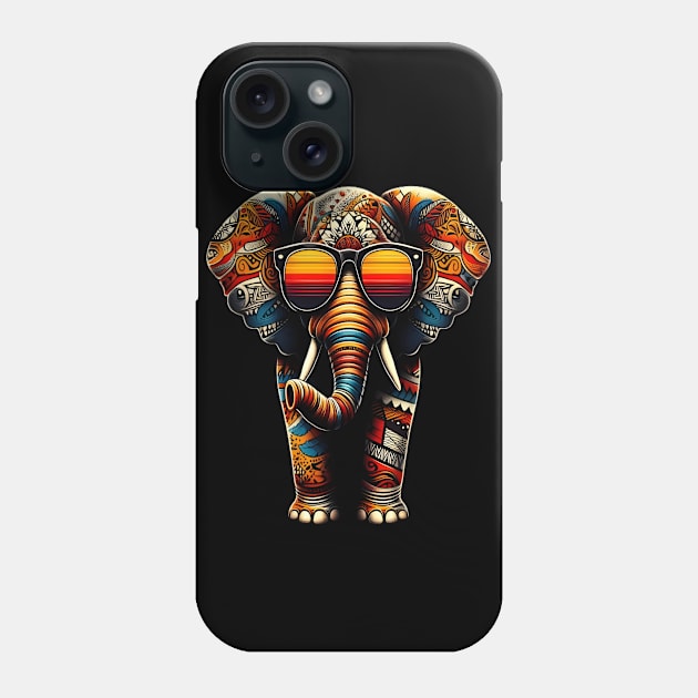elephant Vintage Sunglasses Funny African Animal Lover Phone Case by justingreen