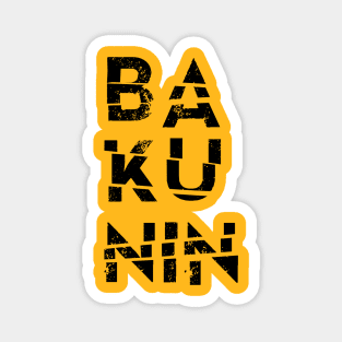 Mikhail Bakunin Name Text Based Design Magnet