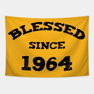 Blessed Since 1964 Funny Blessed Christian Birthday Tapestry