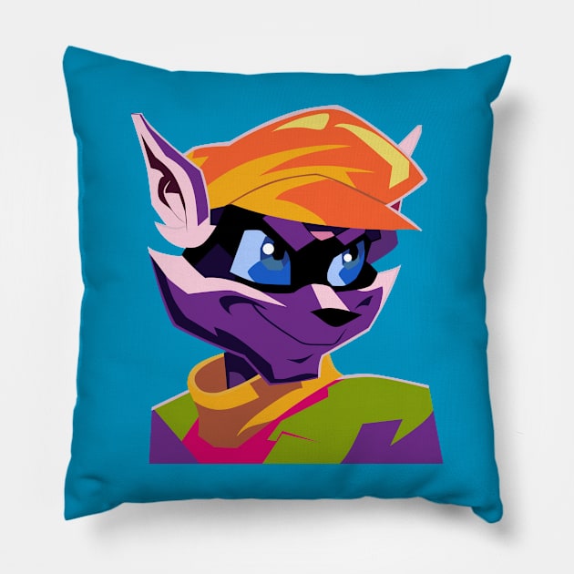 Sly pop Pillow by sullyink