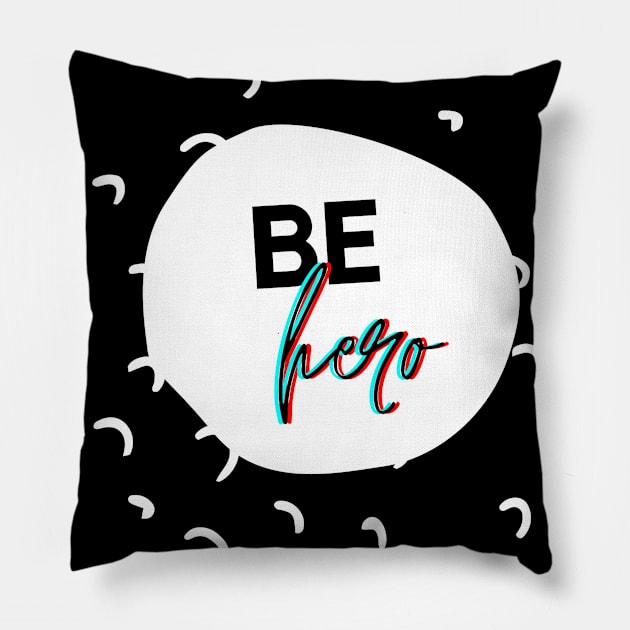 pocket design be hero Pillow by ISFdraw