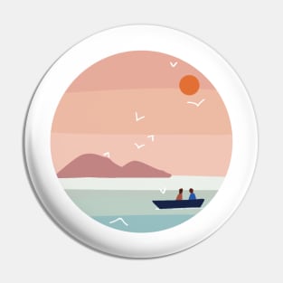 Lake sunset Pin