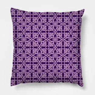 Ethnic Pattern Purple Medieval Irish Celtic Tiles Pillow