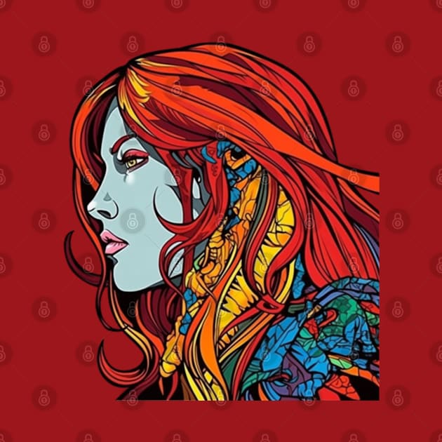 Red Sonja Profile Graffiti Streetwear by ForbiddenGeek