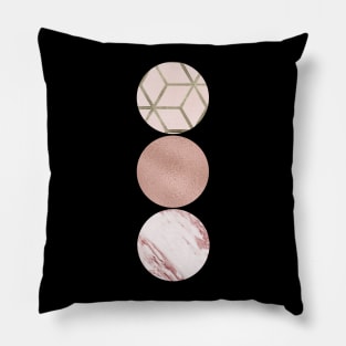 Rose grunge - circles III Pillow