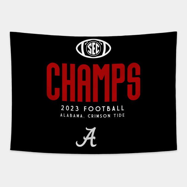 Alabama Sec Champs 2023 Tapestry by Shelter Art Space