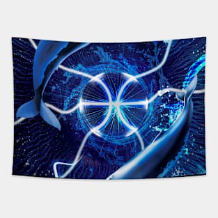 Pisces - Whales Artwork Tapestry