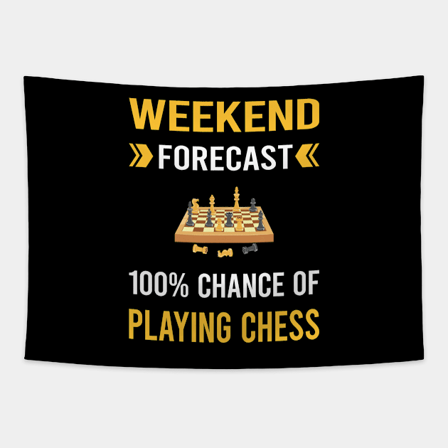 Weekend Forecast Playing Chess Tapestry by Bourguignon Aror