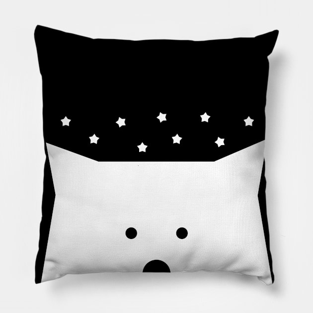 Peek-a-Boo Bear with Stars Pillow by ABKS