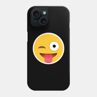 Winking Face with Tongue Emoji Phone Case
