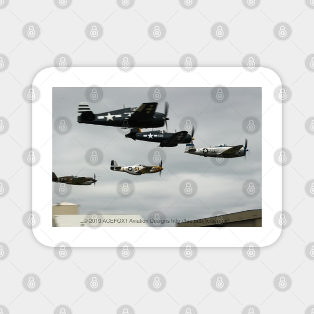 Americans Warbirds of WW2 Magnet by acefox1