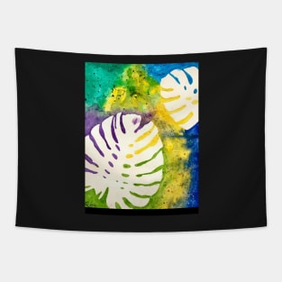 Monstera Leaves Print Tapestry