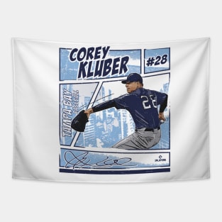 Corey Kluber Tampa Bay Comic Tapestry