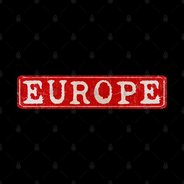 vintage retro plate Europe by GXg.Smx