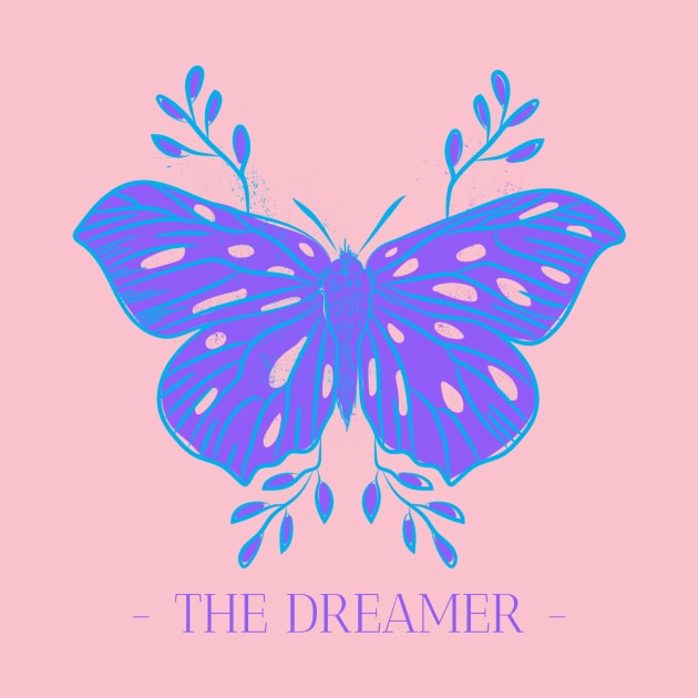 Dreamer Dreams Moth Butterfly Dreaming by Tip Top Tee's