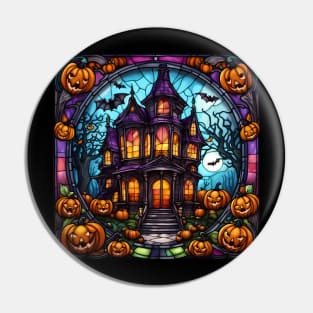 Halloween Haunted House Pin