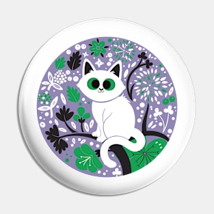 Genderqueer Pride Cat Pin