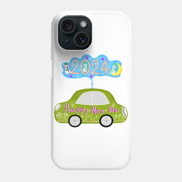 Happy new year 2024 Phone Case by Onanong art design shop.