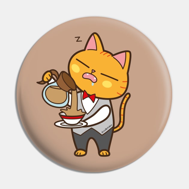 Waiter cat (orange) Pin by doodletales