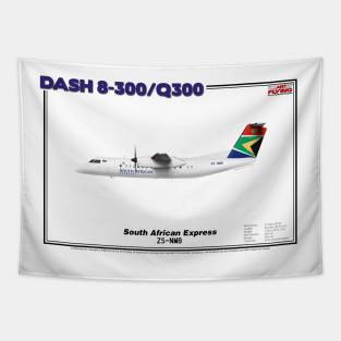 DeHavilland Canada Dash 8-300/Q300 - South African Express (Art Print) Tapestry