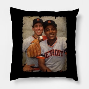 Allan Trammel and Lou Whitaker in Detroit Tigers Pillow